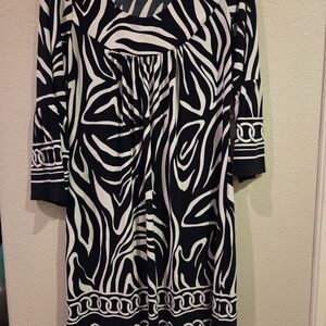 Black and White Zebra Print Women's Top